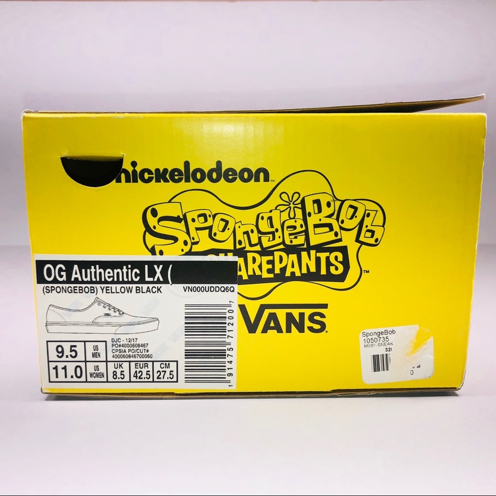 Vans Authentic LX Spongebob Beige & Black Sneakers - Picture 8 of 8